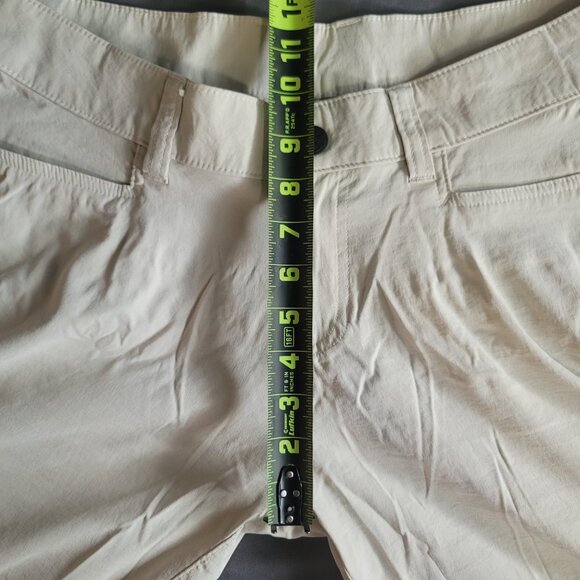 WindRiver Capri Pants Womens 10 Cream Brown Outdoor Cargo Pockets Stretch Hiking - Picture 7 of 12